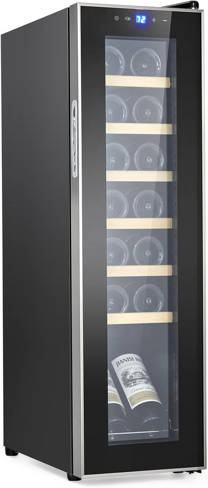 14 Bottle Compressor Wine Cooler, Wine Cellar with Adjustable Temp Control, Free