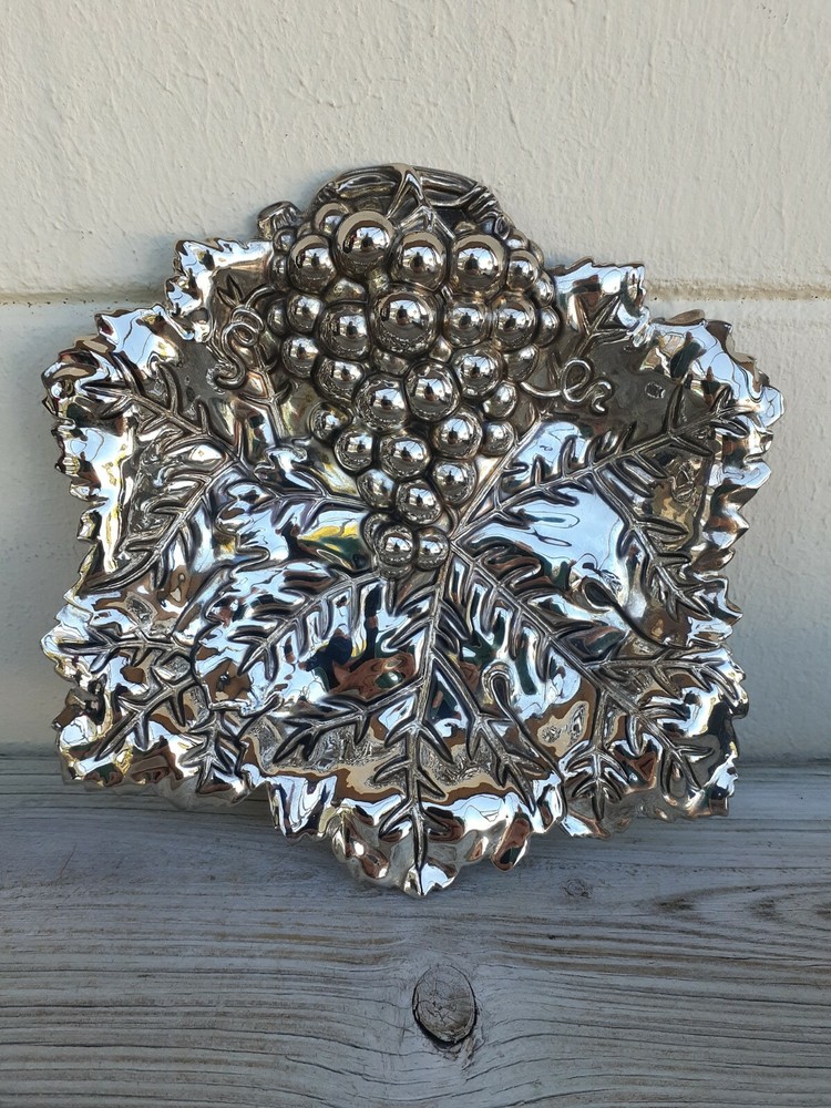 Godinger Silver Plated Grapes Design Candy Dish by Paul Revere Silversmiths