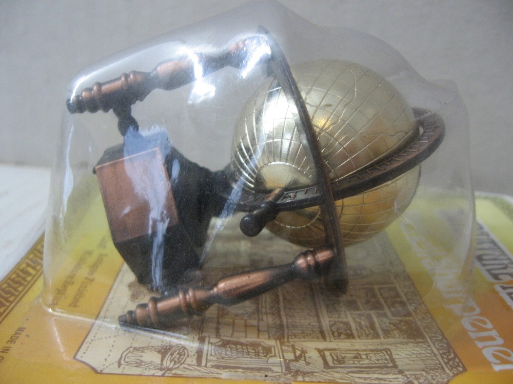 Die Cast Miniature Replica Spinning World Globe Pencil Sharpener