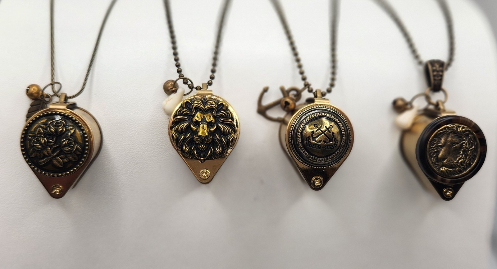 30× Jewelers Loupe Necklace Magnifier Loop Magnifying Glass Jewelry Silver Gold