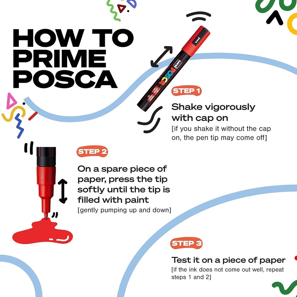 Posca Markers Set, 8 Medium Paint 5M – Mono Tones Medium,