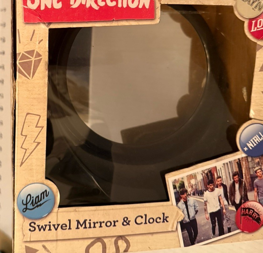 One Direction Limited Edition Swivel Mirror And Clock