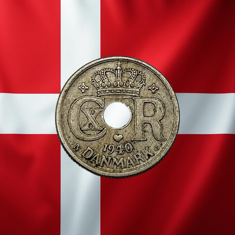 1940 Denmark 10 Ore - Combined Ship