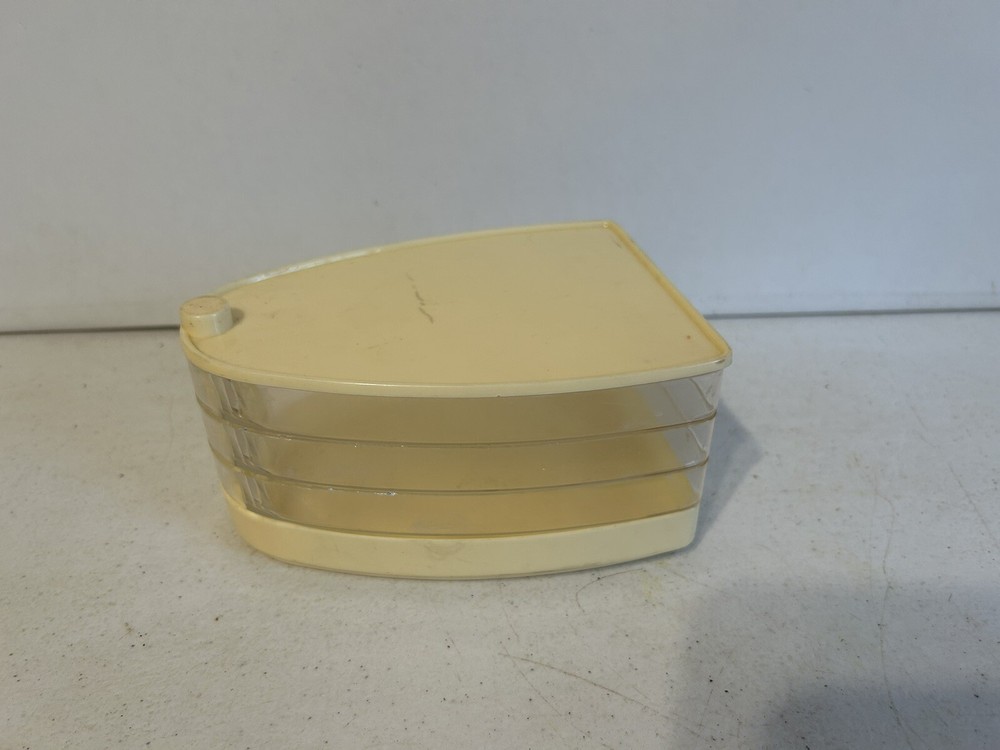 MCM Stacking Storage Tray/Case/Tower See Through Divided Sections Sewing e8