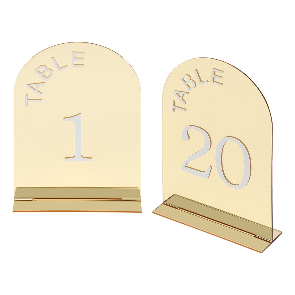 20PCS Gold Table Numbers Acrylic Party Table Numbers Wedding Table Numbers Sign