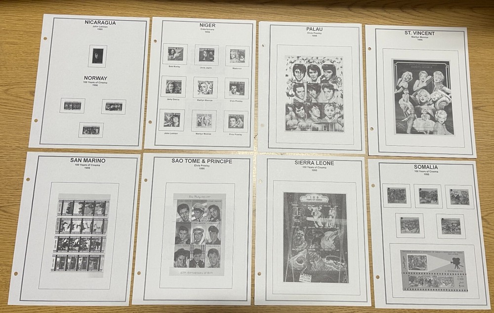 1995-1996 Worldwide Entertainment Postage Stamp Supplement (187 Pages)