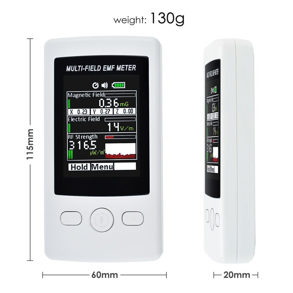 Electromagnetic Electric RF Field Strength Tester EMF Detector 3 in 1 Digital