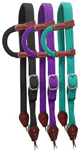 Showman Nylon Single Ear Headstall w/ Leather Accents