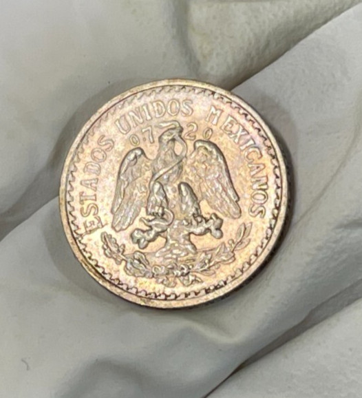1934 Mexico 10 Centavos Silver Coin Excellent Condition High Value