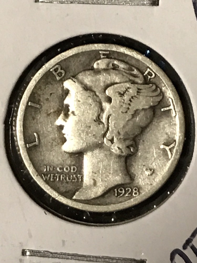 1928 Mercury Dime VG+