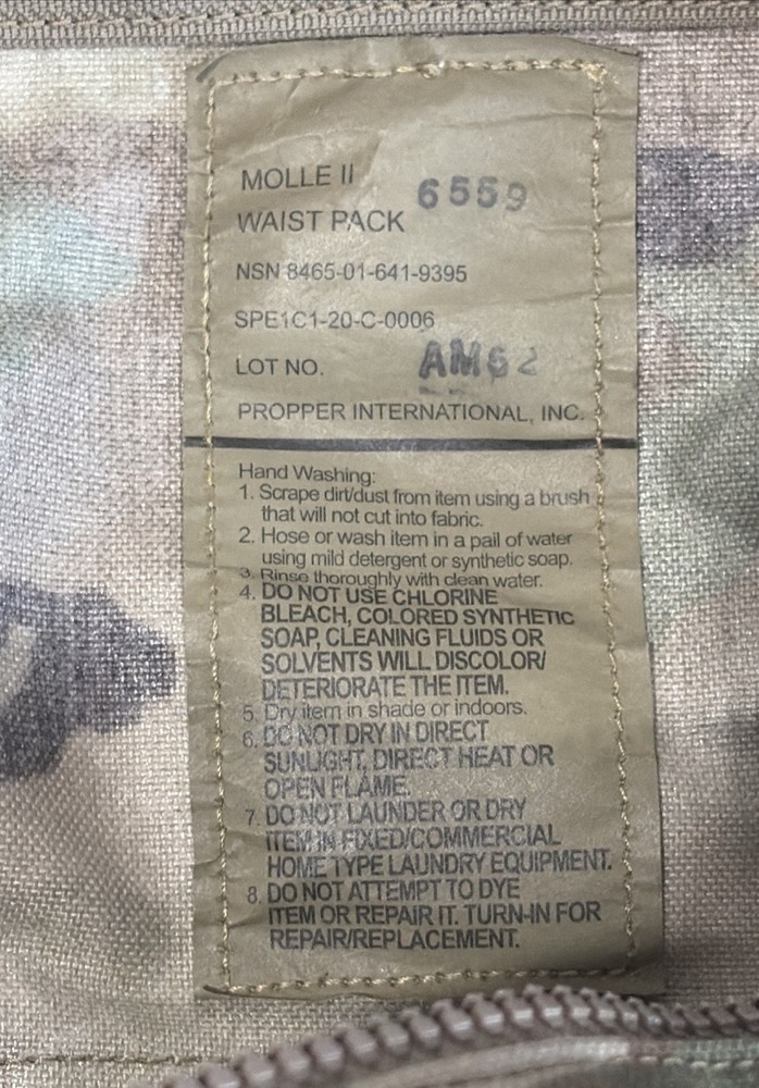 USGI MOLLE II OCP Multicam Waist Pack / Butt Pack