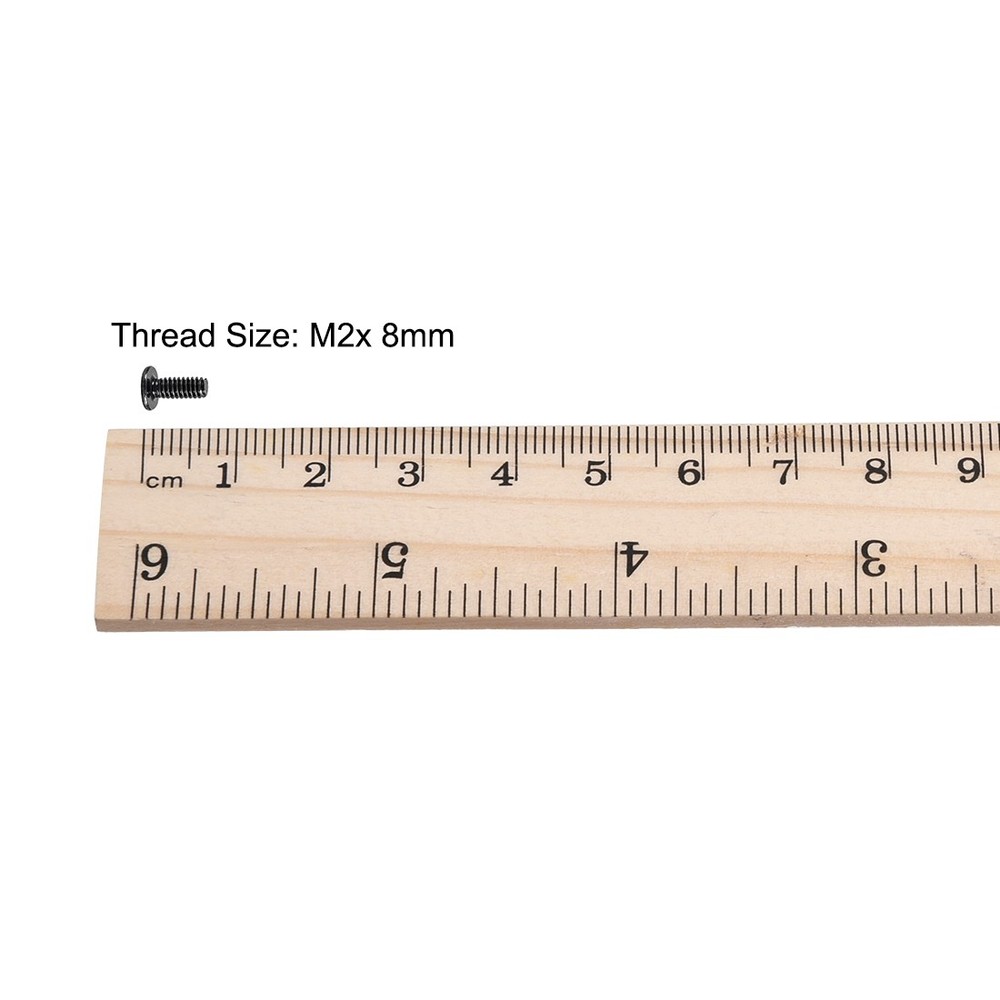 M2 x 8mm Laptop Notebook Computer Screws Phillips Head Screw Black 50pcs