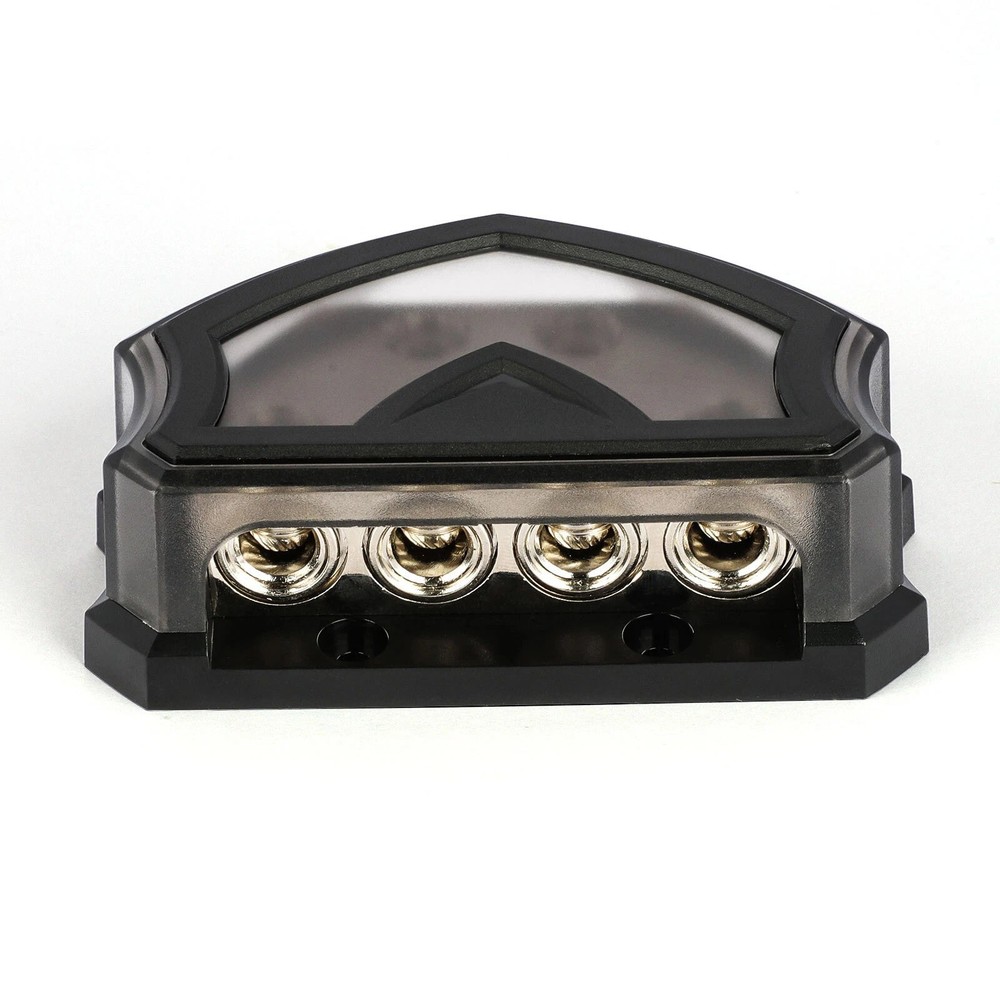 Protective 4-Way Distribution Block 2x 0/2/4 Gauge Input 4x Output Car Audio