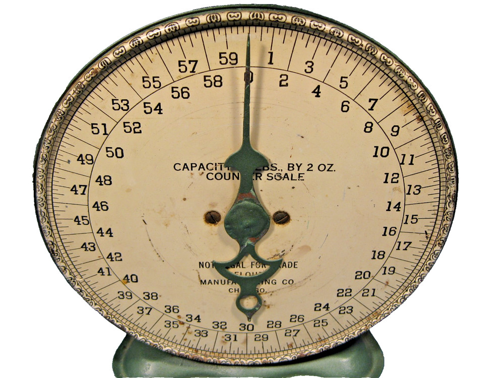 Antique Pelouze General Store 60 Lb Scale Needs Work