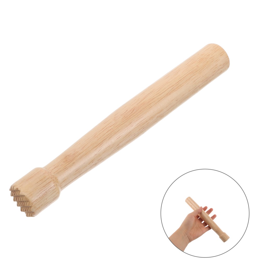 Wooden Cocktail Pounding Rod Lemon Mini Squeezer Bartender Muddler Tool