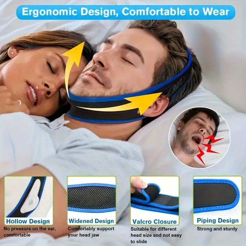 2* Anti Snoring Chin Strap Chin Strap for Sleeping,Snoring Solution Comfortable