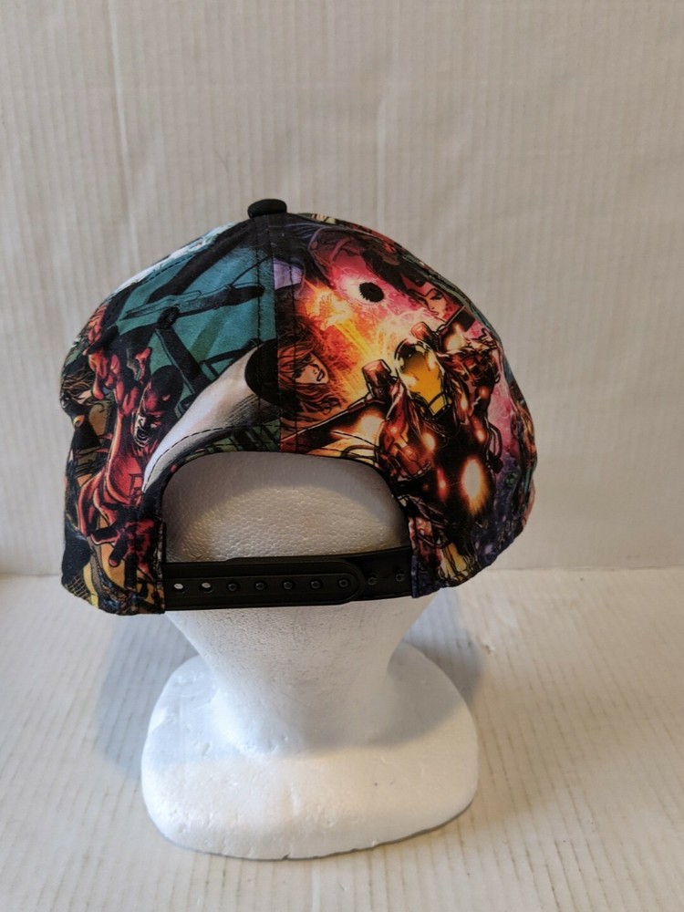 Marvel Comics Logo Avengers Baseball Flatbill Cap Snapback OSFM Hat