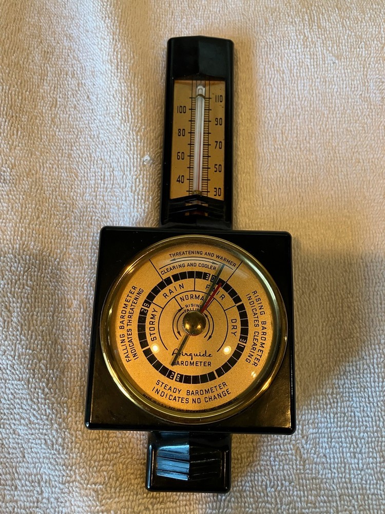 Vintage Airguide Barometer Thermometer