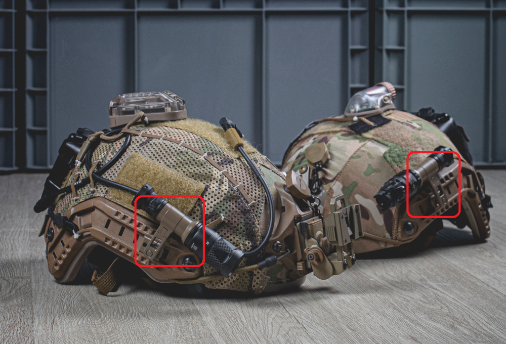 SS Precision M-AX CAG Helmet Flashlight Mount Flashlight Base SS MAX Bracket