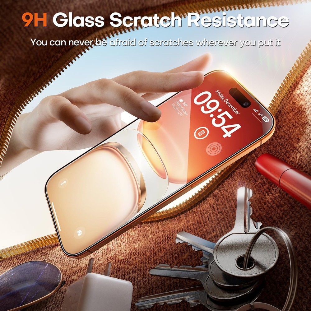 TOCOL for iPhone 17 Pro Max Screen Protector 6.9-Inch Instant Installation Te...