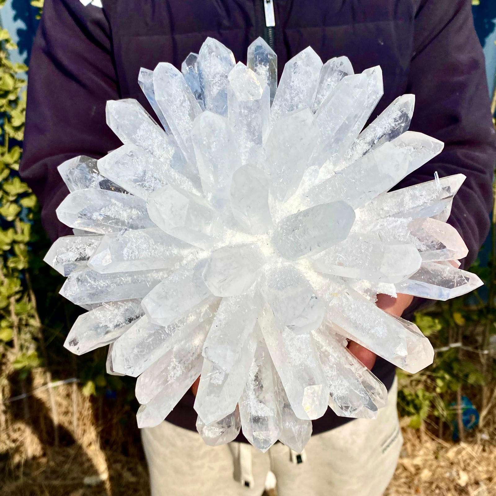 9.98LB New find white phantom crystal quartz cluster mineral specimen healing