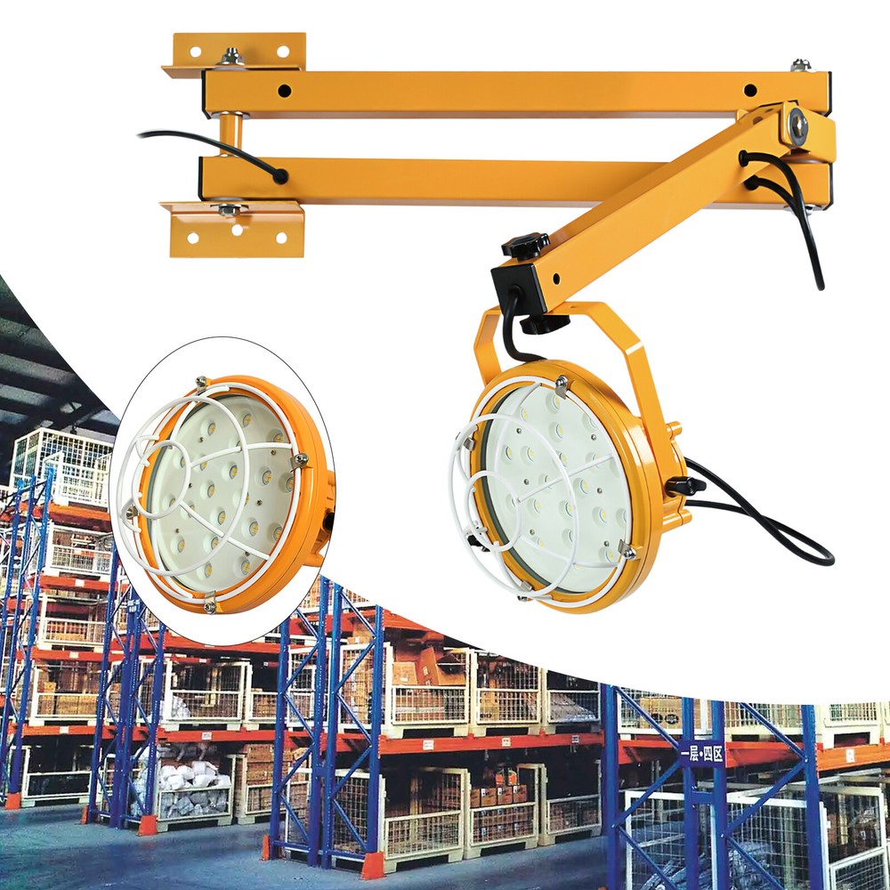 Foldable Loading Dock LED Lights Outdoor Work Swing Arm Lamp for Warehouse 50W