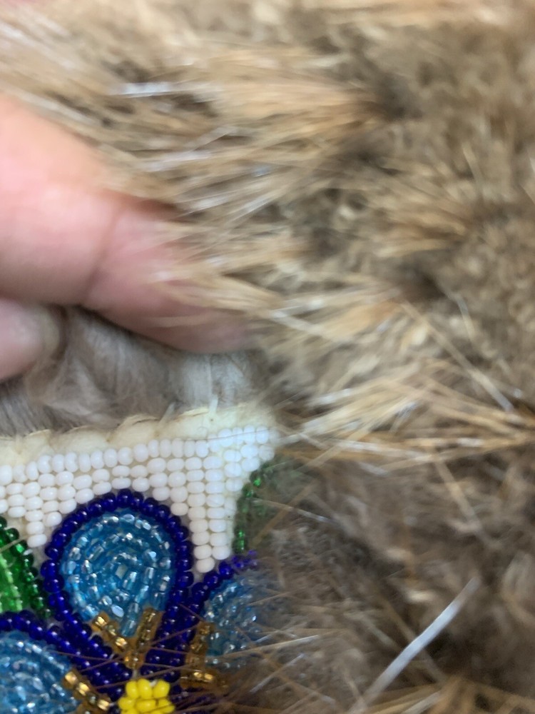 Jumbo Buckskin Hand Beaded Gloves