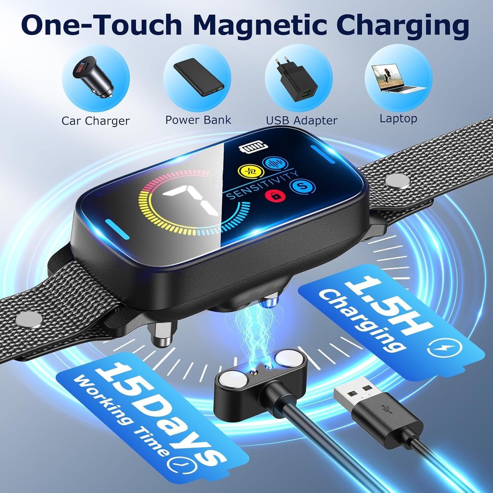 Automatic No Bark Dog Training Collar Waterproof Barking Terminator