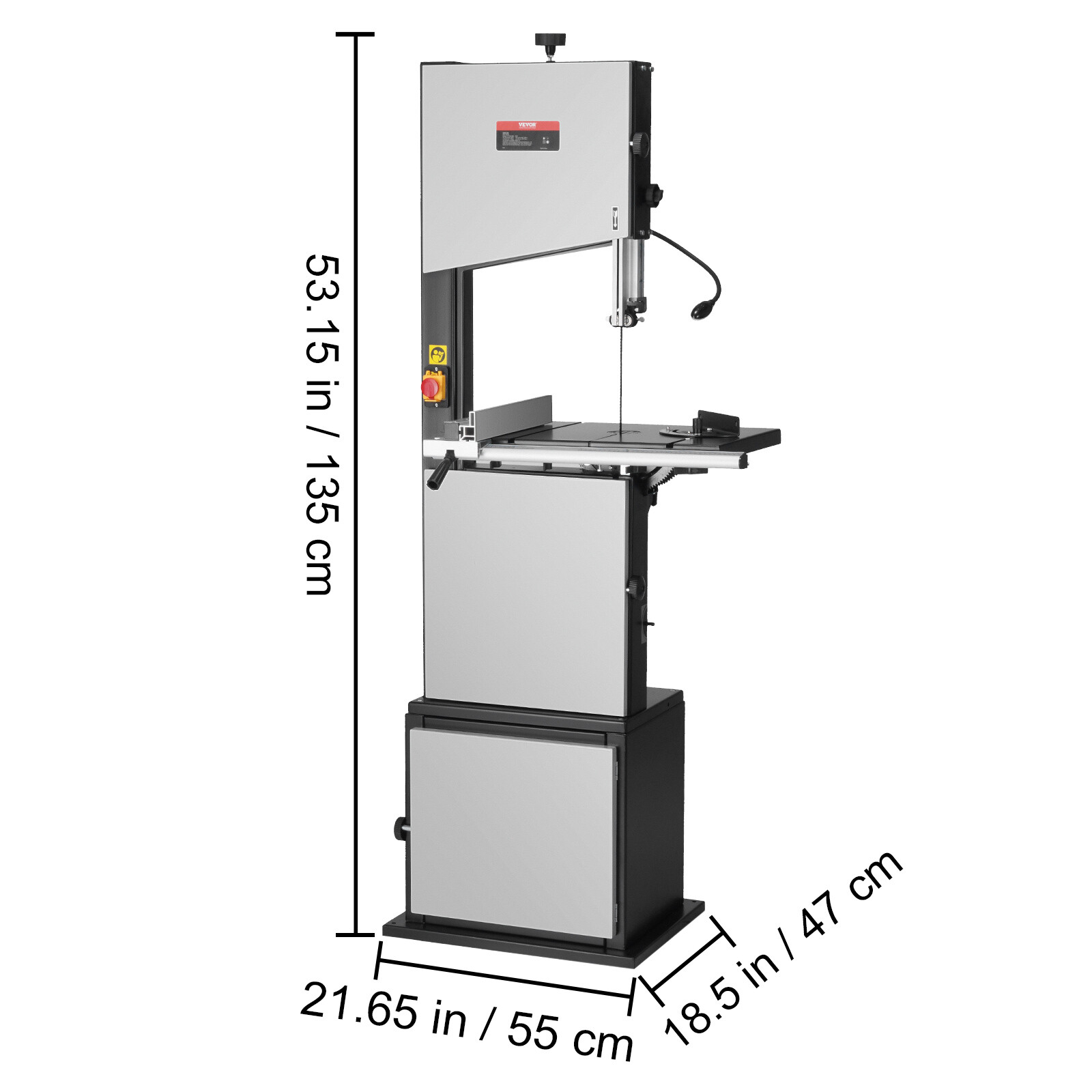 VEVOR Band Saw with Stand Benchtop Bandsaw, 9.65 in/13.39 in Speed Adjustable
