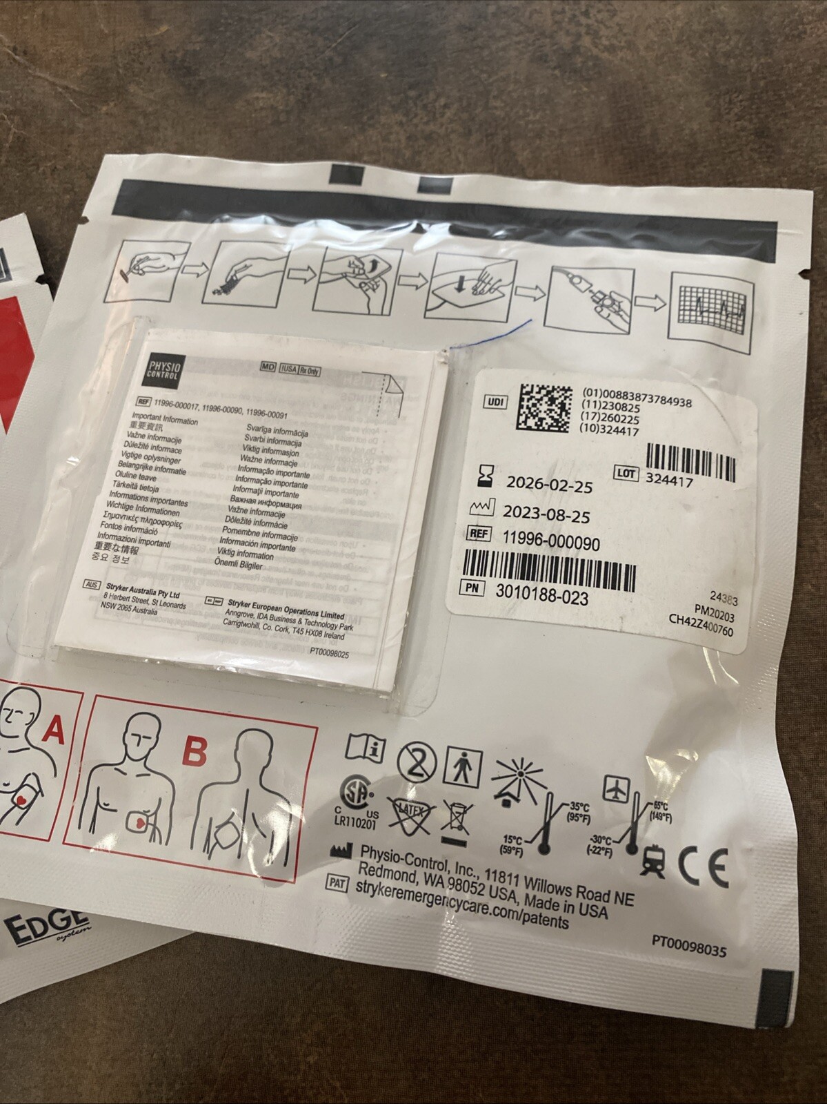 2 Pack - Physio Control Adult EDGE System RTS with QUIK-COMBO Connector