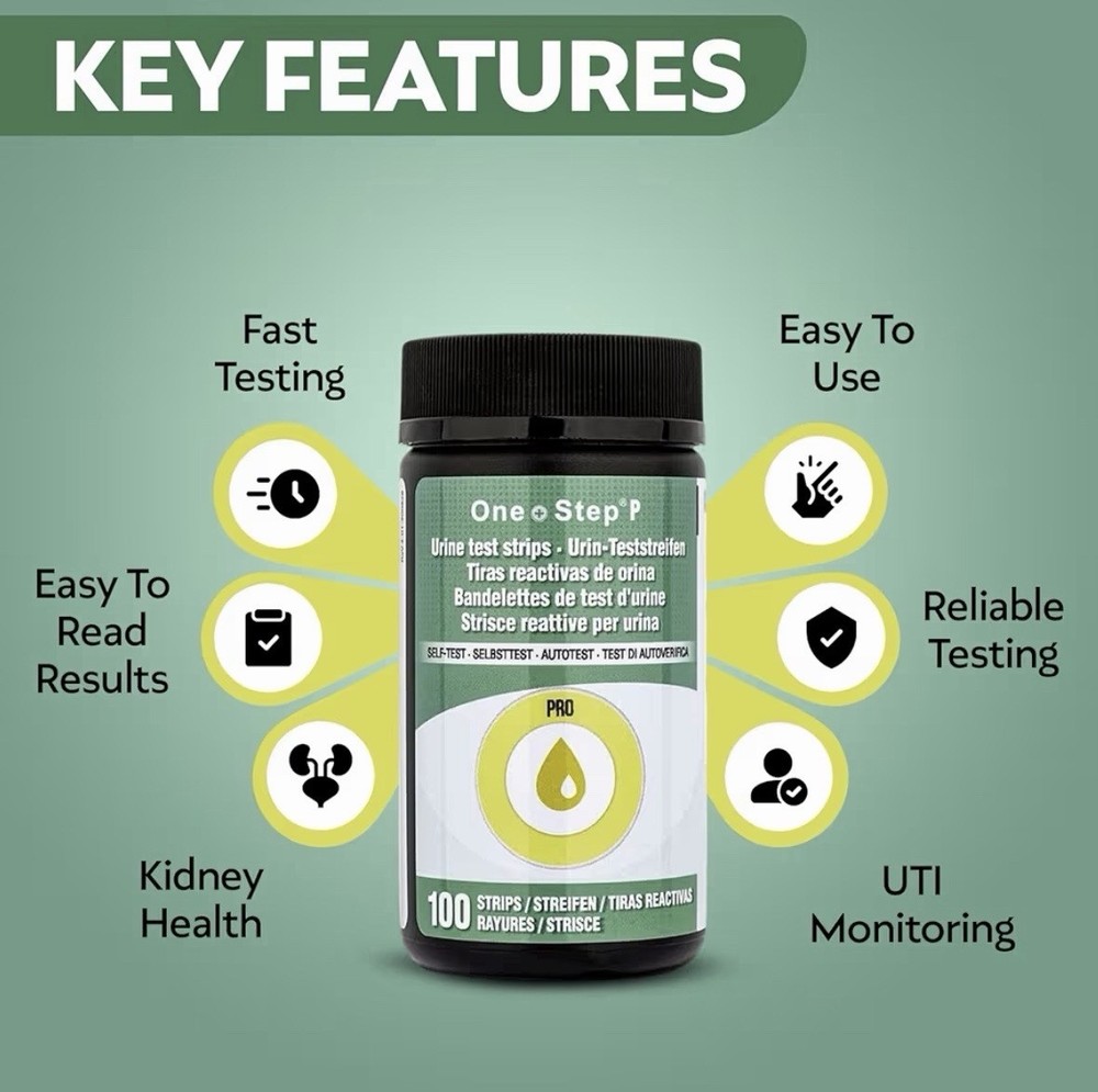 Urine Test Strips (One Step – 100 strips)