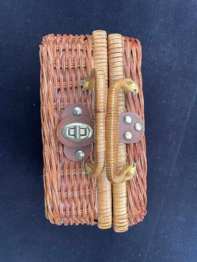 Children's Miniature Wicker Picnic Basket