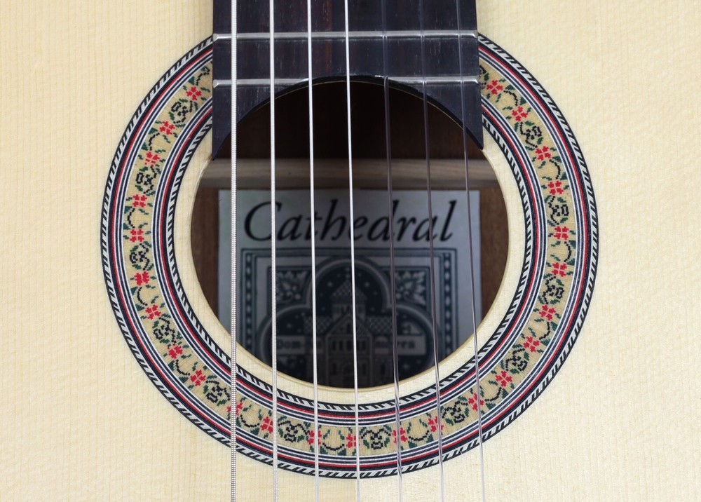 NEW Cathedral Model 107CEL 7-String Classical Harp Guitar w/Cutaway, Pickup Case