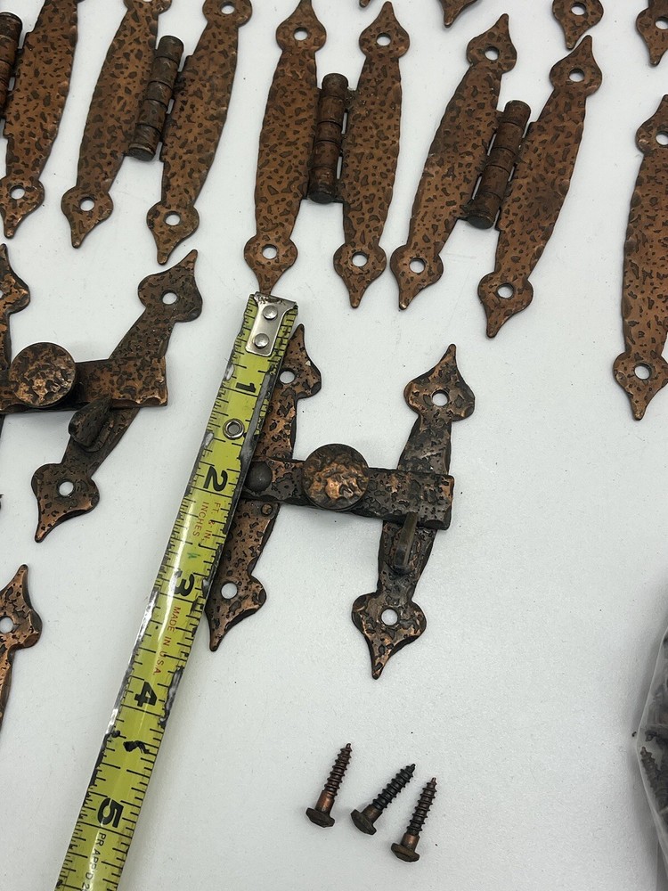 Antique Iron Door Hinges And Locks Large Lot