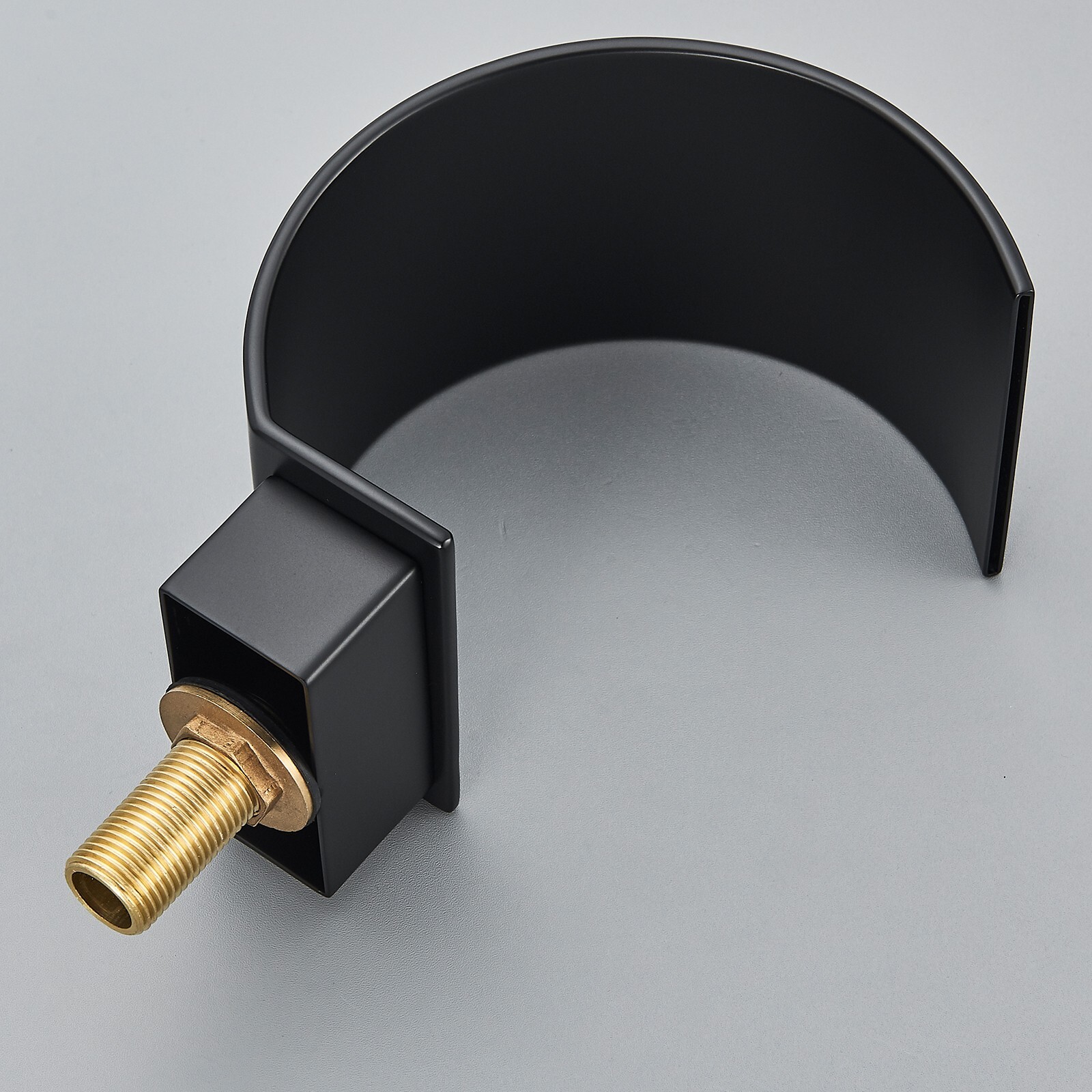 Matte Black 3 Holes Sink Faucet Waterfall Bathroom Basin Vanity Mixer 2 Handle