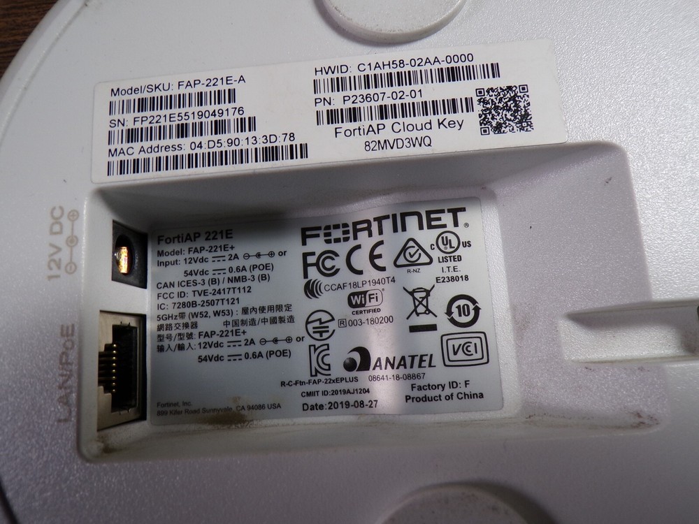 Fortinet FortiAP 221E Wireless Access