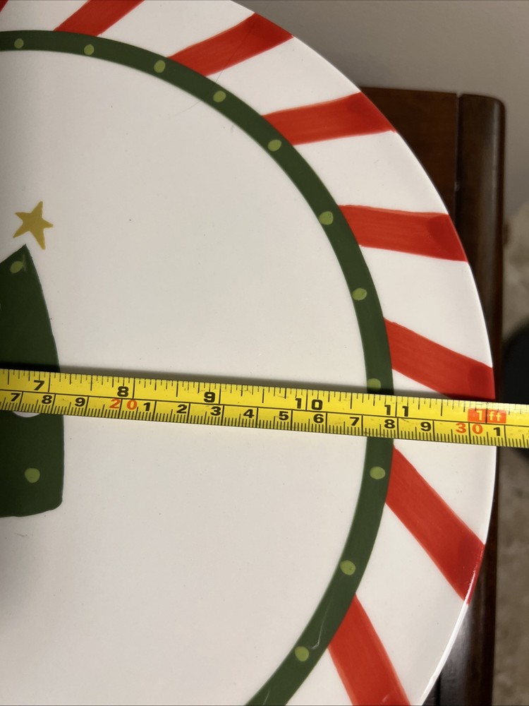 Pier 1 Candy Cane Cake Plate Stand, 12”