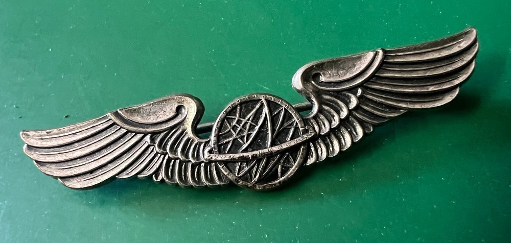 ARMY AIR FORCES STERLING PIN BACK NAVIGATOR WINGS