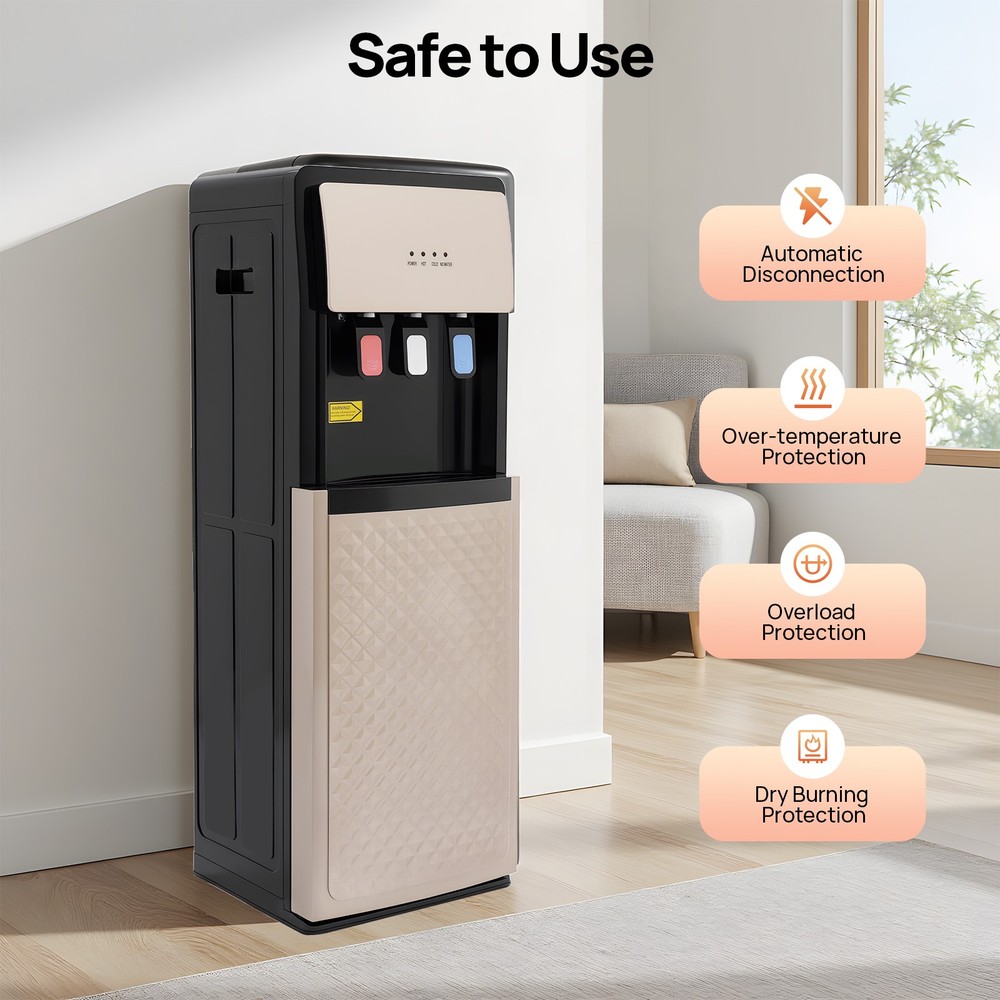 Bottom Loading Water Cooler Dispenser With Adjustable 3 Temperature Setting