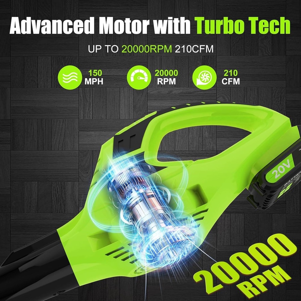 21V Cordless Leaf Blower - Handheld & Lightweight for Effortless Yard Cleanup