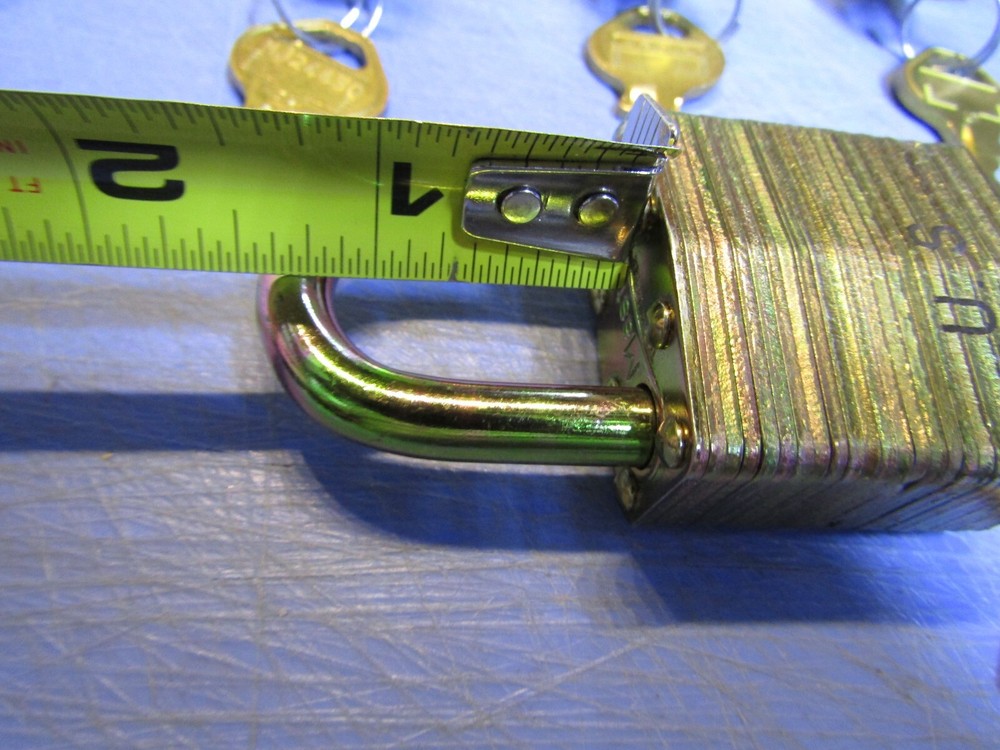 5– Master Lock DG Padlock, US Keyed Different Hardened, Key retained when opened