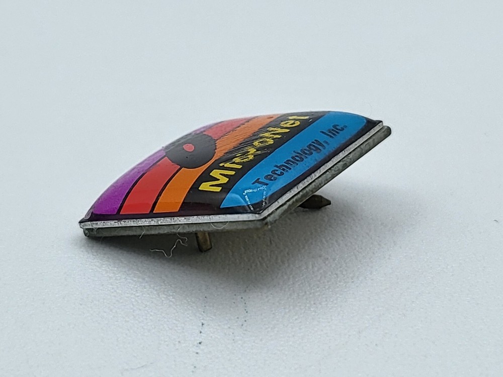 MicroNet Technology Lapel Pin Pinback Distributed Tech Shows tiny