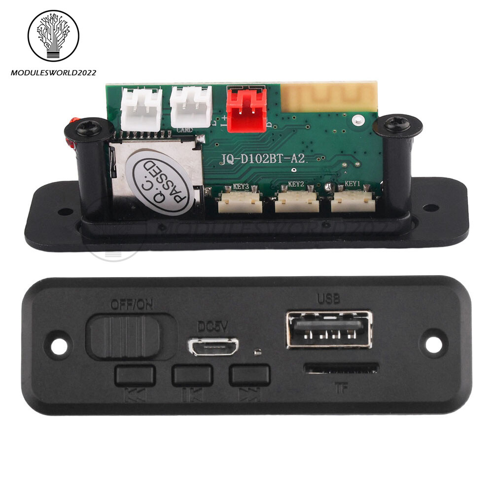 DC5V Bluetooth MP3 Player Decoder Board 2*3W Car Audio Amplifier Module FM Radio