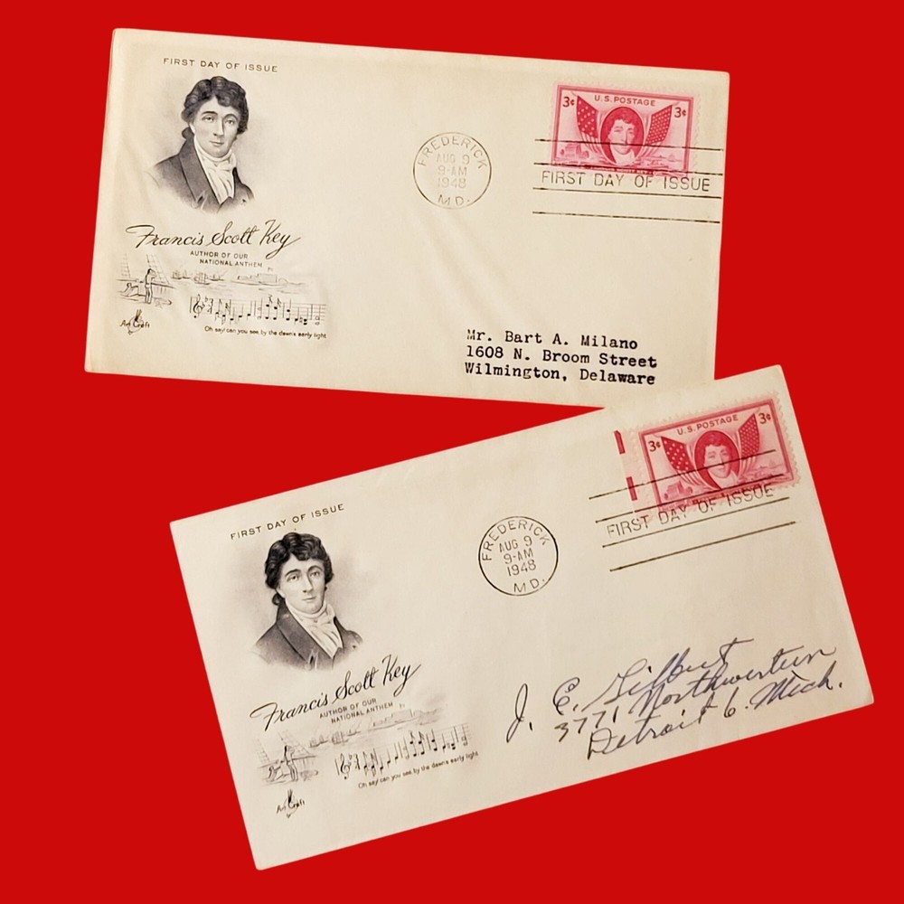 First Day of Issue Francis Scott Key Stamp Cache Envelope