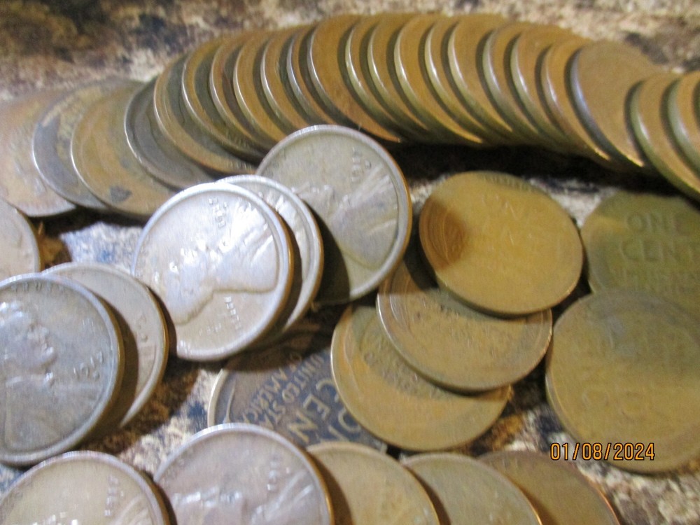 1917-D LINCOLN WHEAT CENT ROLL GOOD + PP9
