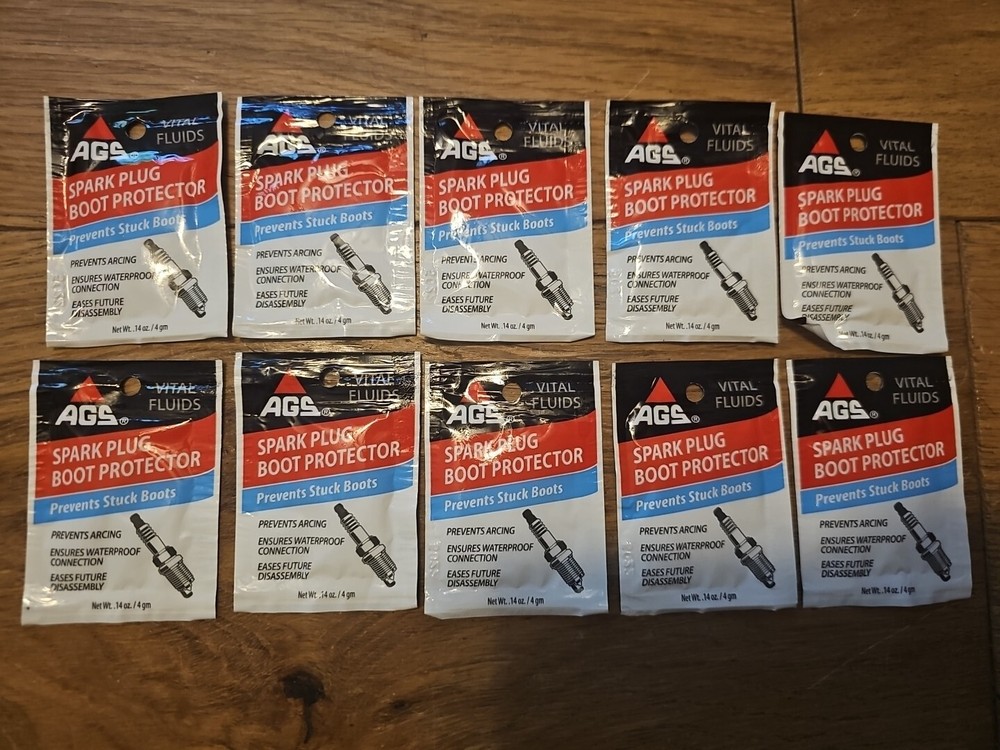 AGS SP-1 Spark Plug Boot Protector Lube Single Use 0.14 oz Pouch (10 Pack)