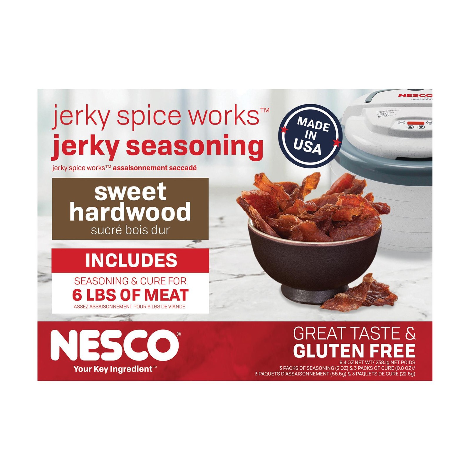 Jerky Spice Works 3 Pack - Sweet Hardwood Flavor Beef Jerky Seasoning By Nesco