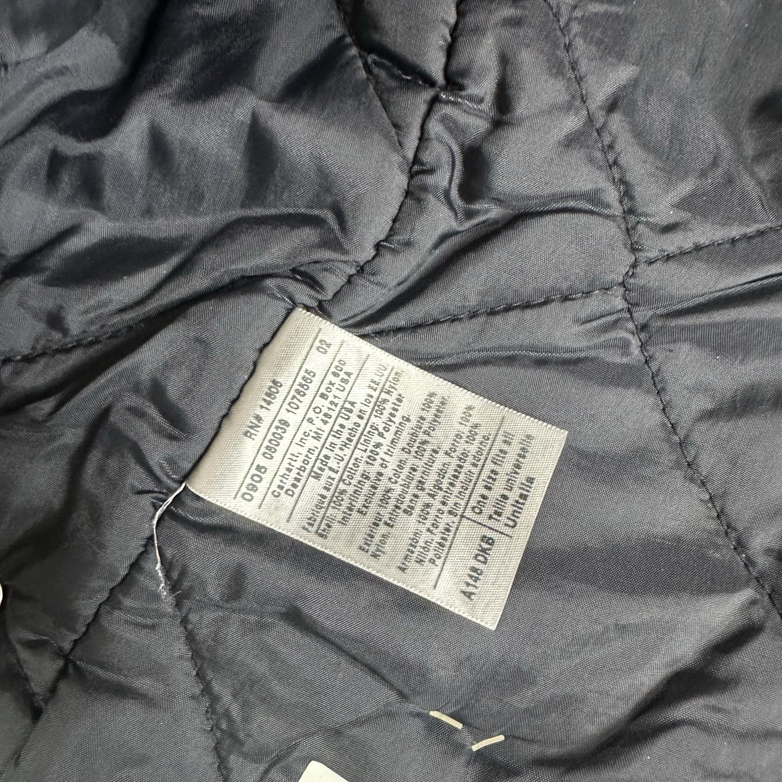 Carhartt Men's Snap On Hood Arctic-Quilt Lined A148 DKB Dark Brown