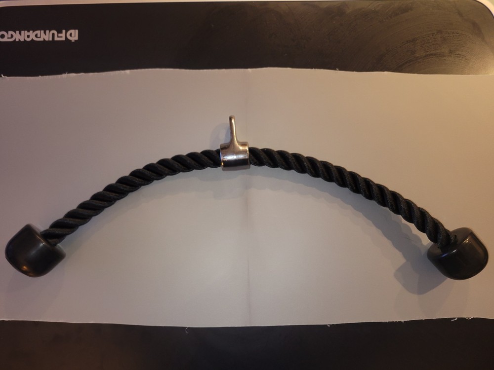 Gym Single/Dual Grip Tricep Rope, Pull Down Cable Machine Attachment