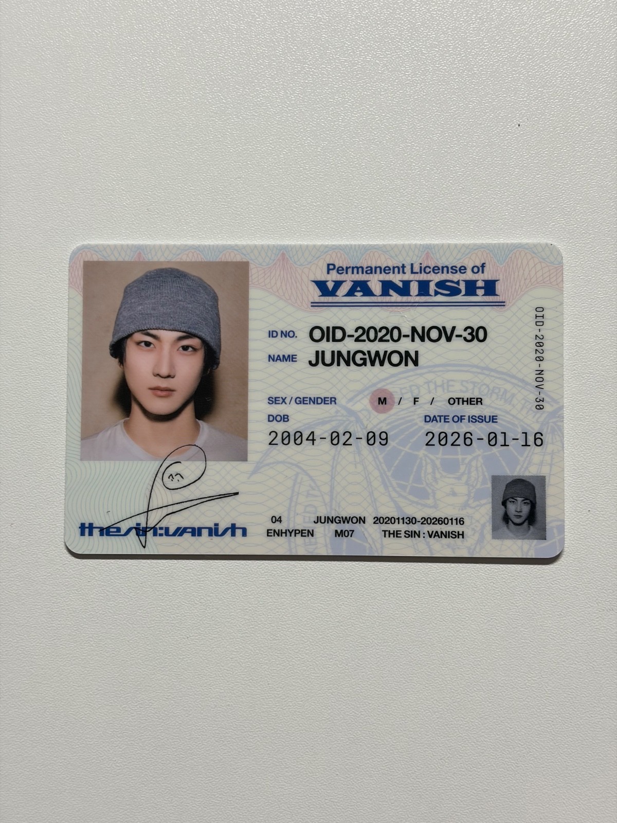 [ENHYPEN] ENHYPEN - THE SIN : VANISH FUGITIVES Ver. Official Photocard